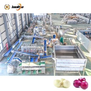 Máquina de corte de cebolla con control PLC, cortadora de cebolla, máquina de corte de raíces de cebolla, picadora de cebolla y ajo, línea de corte de cebolla amarilla IQF - Product Image 4