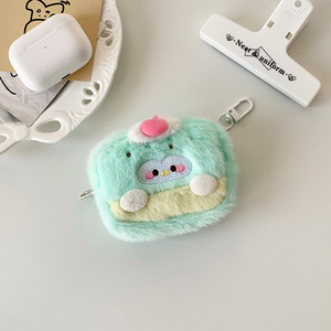 Lindo estilo Ins <span class=keywords><strong>alforja</strong></span> esponjosa auricular bolsa de felpa auriculares inalámbricos diseño bolsa dibujos animados llave moneda auricular bolsa de almacenamiento - Product Image 3