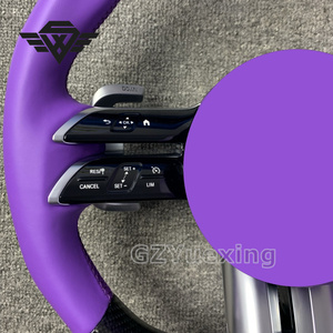 <span class=keywords><strong>Volant</strong></span> de voiture en cuir plat violet en fibre de carbone personnalisé, adapté à <span class=keywords><strong>Mercedes</strong></span> Benz W204 W205 W213 W211 W212 G63 CLA AMG - Product Image 2