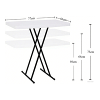 Table en plastique à hauteur réglable de vente chaude pour des événements extérieurs d'intérieur de partie