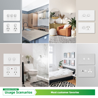 IGOTO Interruptores y Enchufes Eléctricos CE para Máquinas de Atado, Accesorios Eléctricos Domésticos, Interruptores de Pared y Tomas de Corriente