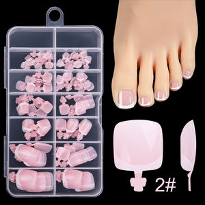 Unghie Finte per <span class=keywords><strong>Piedi</strong></span> in ABS, Design Francese, Vegane, Applicazione a Pressione, Moda all'Ingrosso - Product Image 6