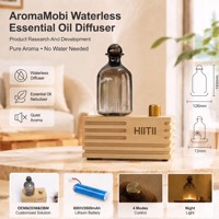 Diffuseur d'huiles essentielles en bois AromaMobi, USB-C, sans eau, aromathérapie, yoga, spa, hôtel, chambre, bureau, table, maison