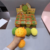 Jouet à presser en caoutchouc réaliste en forme de durian – Anti-stress parfait, boule de décompression originale en forme de fruit, un succès sur les réseaux sociaux