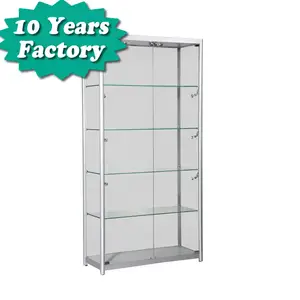 portable aluminium frame glass display cabinet