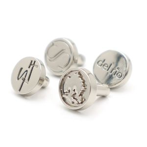 Nouveau design, rivets en alliage de zinc gravés sur mesure avec logo, finition bronze vieilli, pour collier/sangle de sac à main - Product Image 4