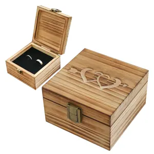 Decoratieve Houten Schatkist Met Gegraveerde Art, Trinket Box Voor Sieraden, Memento Case