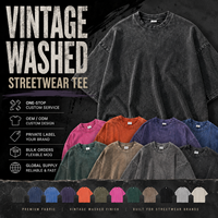 T-shirt Minimaliste Uni Personnalisé Coupé-Cousu 100% Coton Impression Graphique Grammage Lourd Délavé à l'Acide Vintage Grande Taille Homme Oversize