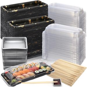 Wholesale Custom Transparent Luxury <b>Food</b> Grade Sushi <b>Box</b> Takeaway Sushi Packaging <b>Box</b> with Lid for <b>Japanese</b> Restaurant - Product Image 1