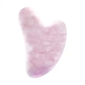 Natural Jade Stone Large Gua Sha Heart For Face To Decrease Puffiness And Tighten