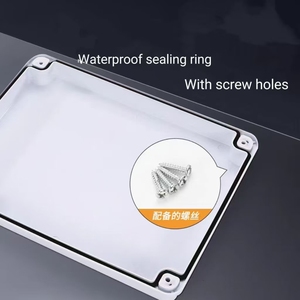 Giao Hàng Nhanh Chóng Không Thấm Nước Nhự<span class=keywords><strong>a</strong></span> Hộp Nối ABS IP65 Với Cao Su Cắm 100*100*70 Hộp Nối Ngoài Trời Hộp Phân Phối - Product Image 4