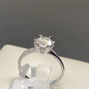 SANYI IGI <span class=keywords><strong>GIA</strong></span> <span class=keywords><strong>Report</strong></span> da 1CT a 3CT CVD HPHT Lab Diamond 14k 18k oro massiccio anello di fidanzamento rotondo anello di diamanti coltivato da laboratorio - Product Image 1