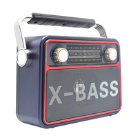 Radio portable Meier pas chère, rechargeable par USB, sans fil, 3 bandes SW AM/FM, en plastique, avec haut-parleur intégré X Bass