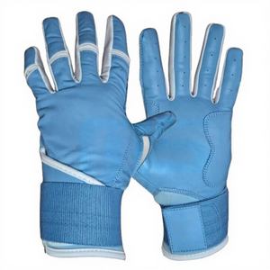 Guantes de Bateo de Béisbol de Cuero Antideslizantes Mudassar Sports con Cierre de Gancho y Bucle, Ecológicos, de Color Sólido, Estilo Deportivo, para Mano Derecha - Product Image 4
