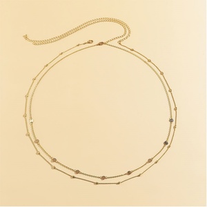 Chaîne de corps classique pour femme en acier inoxydable plaqué or 18 carats, anti-ternissement, étanche, bijoux de plage, vente en gros, approvisionnement en vrac - Product Image 2