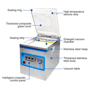 DZ-260 DZ400 Factory Wholesale Price Commercial Semi Auto Mini Desktop Sealer Vacuum Packaging Machine for Food Rice Meat Fish - Product Image 2