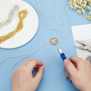 Filo Bullion Francese da 1m, Filo di Seta Inelastico <span class=keywords><strong>per</strong></span> Ricamo e Lavorazione di Perle, <span class=keywords><strong>Collane</strong></span> e Bracciali - Product Image 3