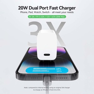 Merryking 5V/3A type c câble 20 watts <span class=keywords><strong>chargeur</strong></span> pd qc3.0 charge rapide usb c <span class=keywords><strong>adaptateur</strong></span> 20w type c <span class=keywords><strong>chargeur</strong></span> rapide avec emballage <span class=keywords><strong>pour</strong></span> <span class=keywords><strong>iphone</strong></span> - Product Image 5