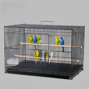 Vendeur chaud grande villa d'oiseaux en métal de luxe cadre en fer robuste <span class=keywords><strong>cage</strong></span> à oiseaux pour perruches et inséparables boîte à motif solide emballée - Product Image 2