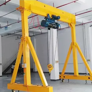Portable Single Girder 0.5Ton 1ton 2ton Lifting Workshop Adjustable Height Gantry Cranes 1 Ton