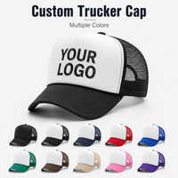 Gorra Trucker de Espuma Premium, Gorra de Malla Lisa para Impresión y Bordado Personalizados, Gorra Deportiva de Perfil Alto para Exteriores