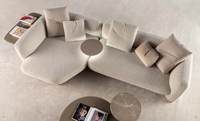 Nordique rétro simple chaise longue créatif hippopotame Design sectionnel canapé éponge remplissage tissu artificiel salon canapés