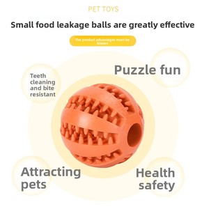 An toàn TPR con chó đồ chơi bóng không thể phá hủy nhai bóng cho Puppy răng Làm sạch tương tác thực phẩm pha chế con chó đồ chơi - Product Image 5