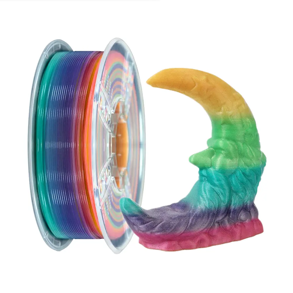 YOUSU rainbow pla 3d printer filament 1.75mm glow in the dark pla 3d filament