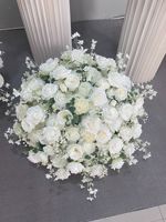 Décoration en Gros – Composition Florale Artificielle en Boule pour Centres de Table de Mariage, Fêtes et Événements – Fleurs en Soie