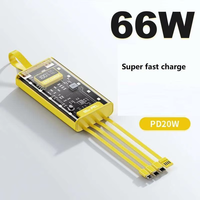 Power Bank daya kustom pabrik PD22.5W pengisian daya cepat 10000mAh 20000mAh kapasitas besar Power Bank dengan tali senter