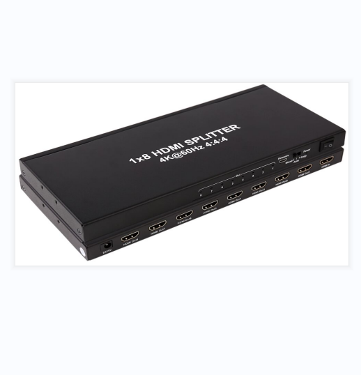 DTECH Hot Selling HDMI2.0 Splitter 1X8 4K 60Hz 8 Ports 1 Input 8 Output Video Audio Equipment