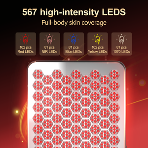 Lampu Terapi Inframerah Portabel untuk Pereda Nyeri dengan Panjang Gelombang Khusus 660nm 850nm, Perangkat Terapi Cahaya Merah untuk Seluruh Tubuh - Product Image 4