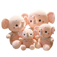 Usine Oem Main Taille Infantile En Plastique Pvc Figurine En Gros En Peluche Blanc Gris Éléphant En Peluche Jouet