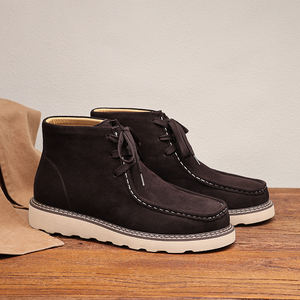 Botas de Hombre de Alta Calidad al por Mayor, Botas de Plataforma de Moda para Hombre, Botas de Cuero Genuino para Hombre, Botas de Gamuza para Hombre - Product Image 1