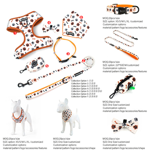 Custom Designer No Pull Dog Harness Set Soft Padded <strong>Pet</strong> <strong>Collar</strong> Premium Dog <strong>Leash</strong> and Harness Dog Poop Bag Holder <strong>Pet</strong> Supplies - Product Image 2