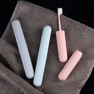 Travel Portable Toothbrush Case Pink Mint Green PP Foldable Toothbrush Holder Travel Toothbrush Cover - Product Image 2