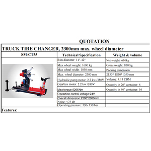 High Quality Heavy Duty <strong>Tire</strong> Car <strong>Changer</strong> 14''-42'' <strong>Truck</strong> <strong>Tire</strong> Machine - Product Image 2