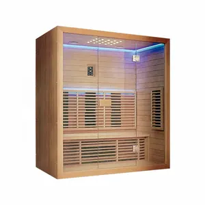 2&4 person portable cedar barrel outdoor infrared home steam sauna room shower