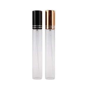 Luxe Doorzichtig Glas 10Ml Flesje Parfum Fles Met Aluminium Crimp Sproeier