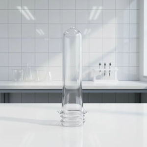 พรีฟอร์มขวด PET ขนาด 28 มม. คอขวดแบบ Alaska TST สำหรับขวดน้ำ ขวดน้ำมัน พรีฟอร์มใส เกรดอาหาร ผลิตด้วยวิธีฉีดขึ้นรูป - Product Image 1