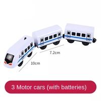 Train à grande vitesse unisexe en bois jouet train électrique voiture ensemble en bois massif pour l'âge 5-7 ans