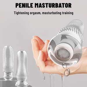 Manchon de masturbation en TPE pour hommes, jouet sexuel réutilisable, entraîneur de pénis - Product Image 3