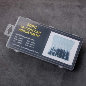 Rubber Dust Cap Set 80pc Black Epdm Protective Cover For Home Automotive Use - Product Image 2