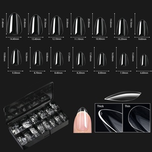 480 Pzas/Caja Puntas <span class=keywords><strong>de</strong></span> Uñas <span class=keywords><strong>de</strong></span> Gel Suave Transparentes Gel X, Cobertura <span class=keywords><strong>Completa</strong></span> o Media, Formas Pato, Ataúd, Cuadrada y Redonda para Extensión, Uñas Postizas a Presión - Product Image 6