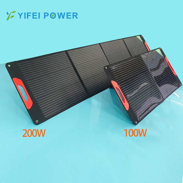 Wholesale 100W & 200W Foldable Solar Panels from China Factory for Portable Power Station Use