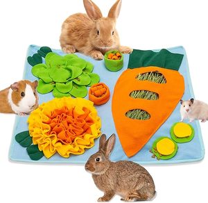 JTPAWS Interactive Polar Fleece Eco-Friendly Foldable Durable Anti-Slip Machine-Washable <strong>Pet</strong> Foraging Mat <strong>Toy</strong> for <strong>Rabbits</strong> Guinea - Product Image 1