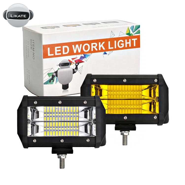 LKT Super Bright New Auto Lighting System 5&quot;inch 72w SPOT COMBO Flood Car Led Work Light driving lamp Car SUV ATV Motorcycle