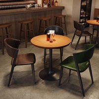Meubles commerciaux en bois massif de style rustique vintage d'Asie du Sud-Est, table et chaises pour restaurant, bar, boulangerie, café