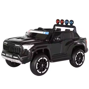 Gran oferta, coche de policía de estilo europeo eléctrico negro para niños pequeños, juguetes para niños de 12V, coches grandes de policía para niños con luces y Sirena - Product Image 5