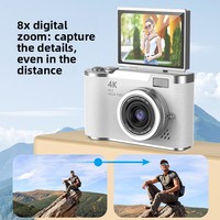 Appareil photo numérique 4K haute résolution, selfies, téléchargement direct sur smartphones, CCD rétro, photographie de voyage pour étudiants, écran 2"-3"